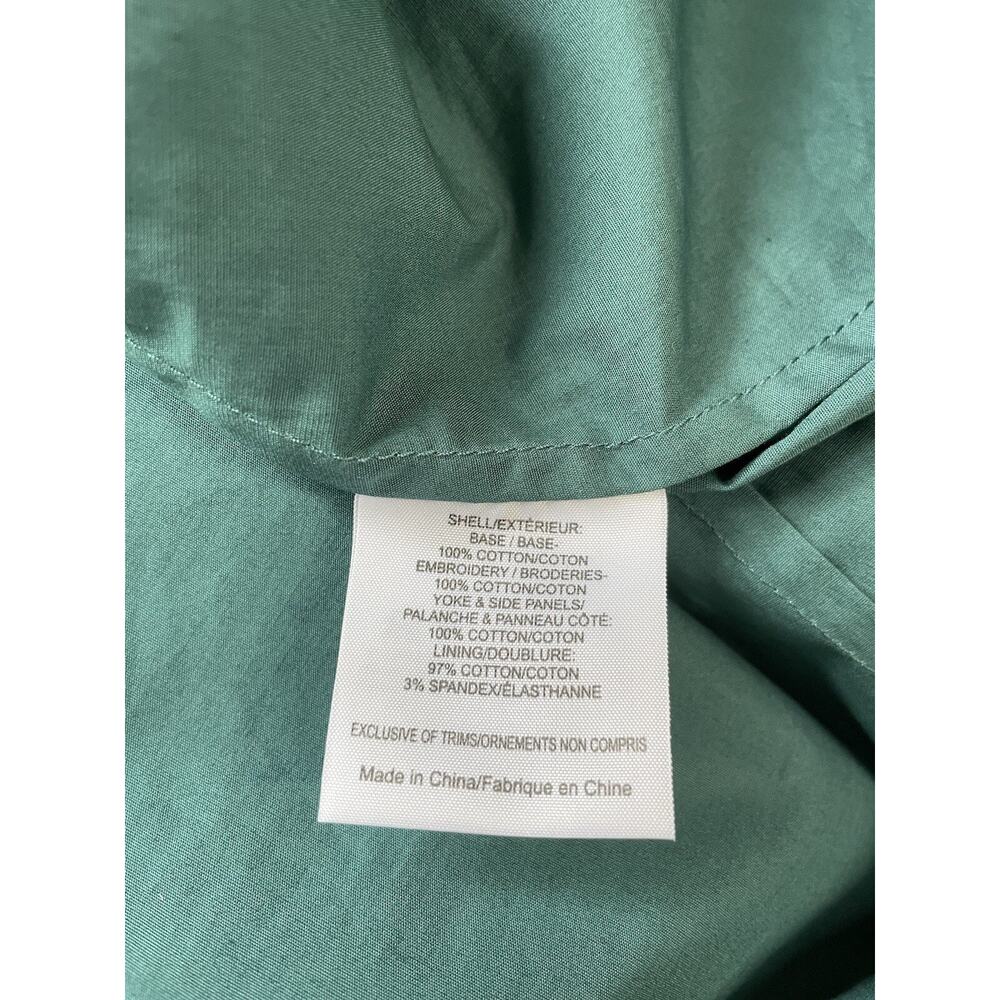 Tory Burch Hallie Eyelet Emerald Green Sleeveless Dress Size 8 - Picture 6 of 6